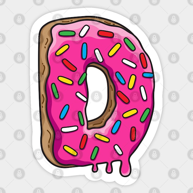 D is for Donut Sticker by Plushism